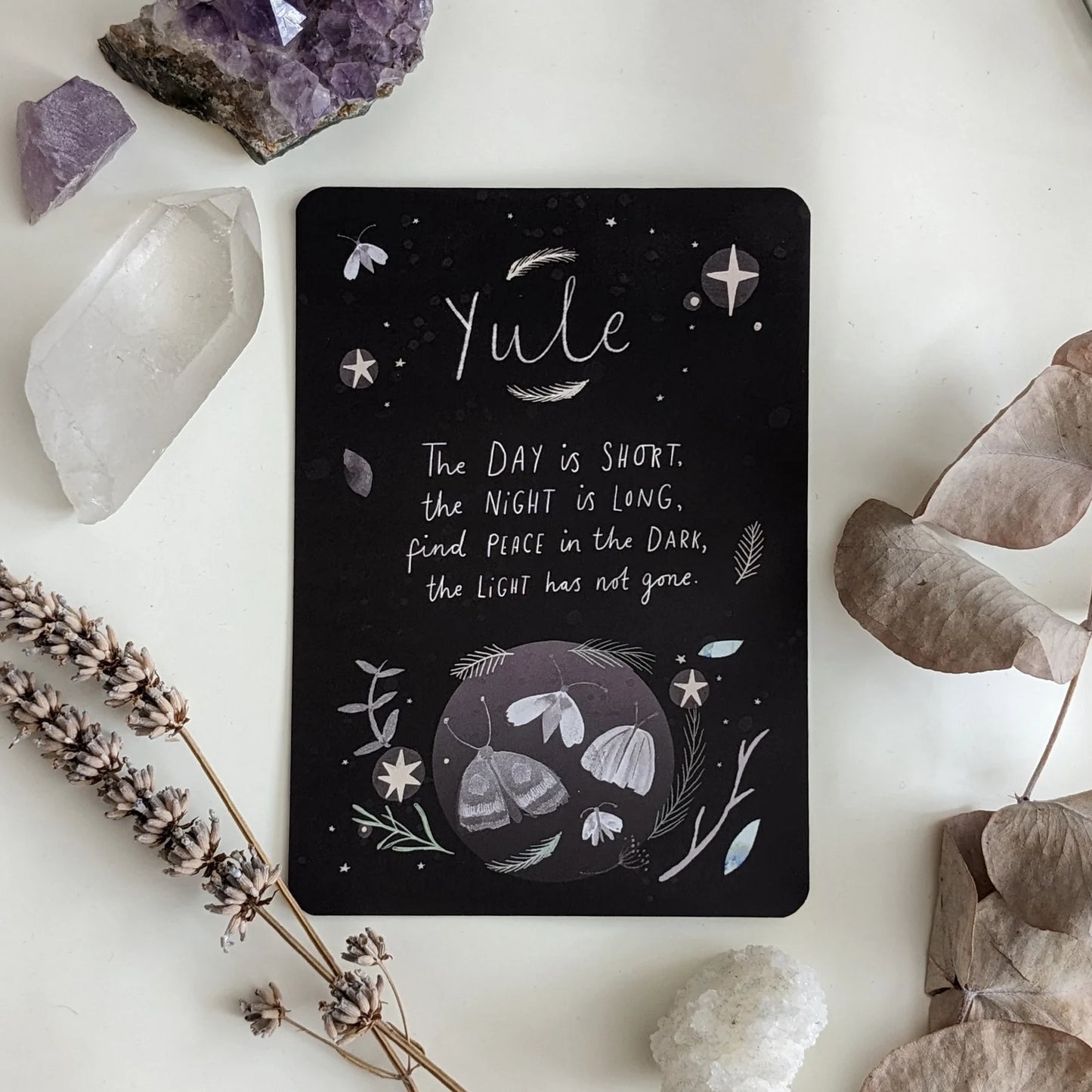 Yule Blessings Art Print Altar Card