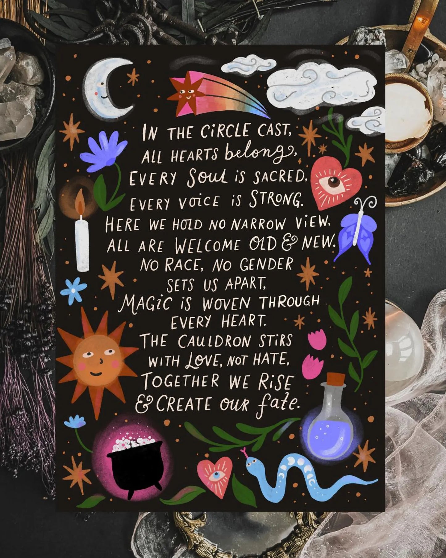 The Witch's Welcome A5 Illustrated Art Print