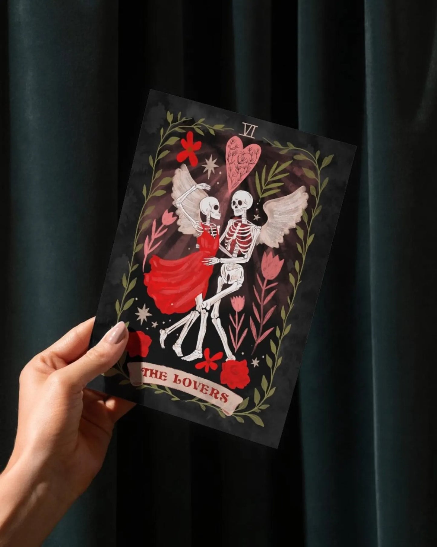 The Lovers Tarot Design A5 Print