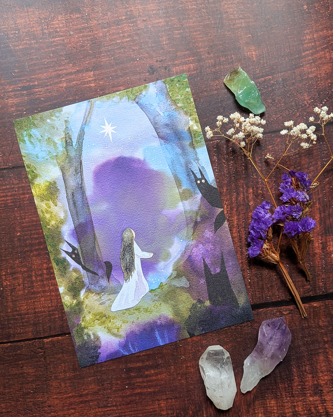 Magical Threshold Nature Illustration A5 Art Print