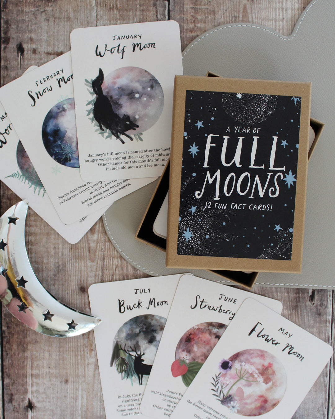 PRINTABLE A Year Of Full Moons A6 Cards
