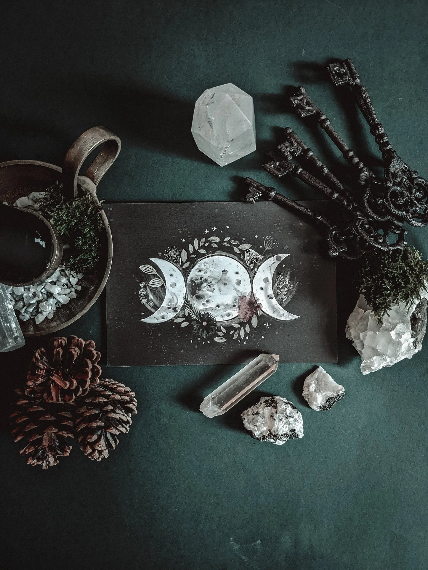Triple Moon Goddess Print