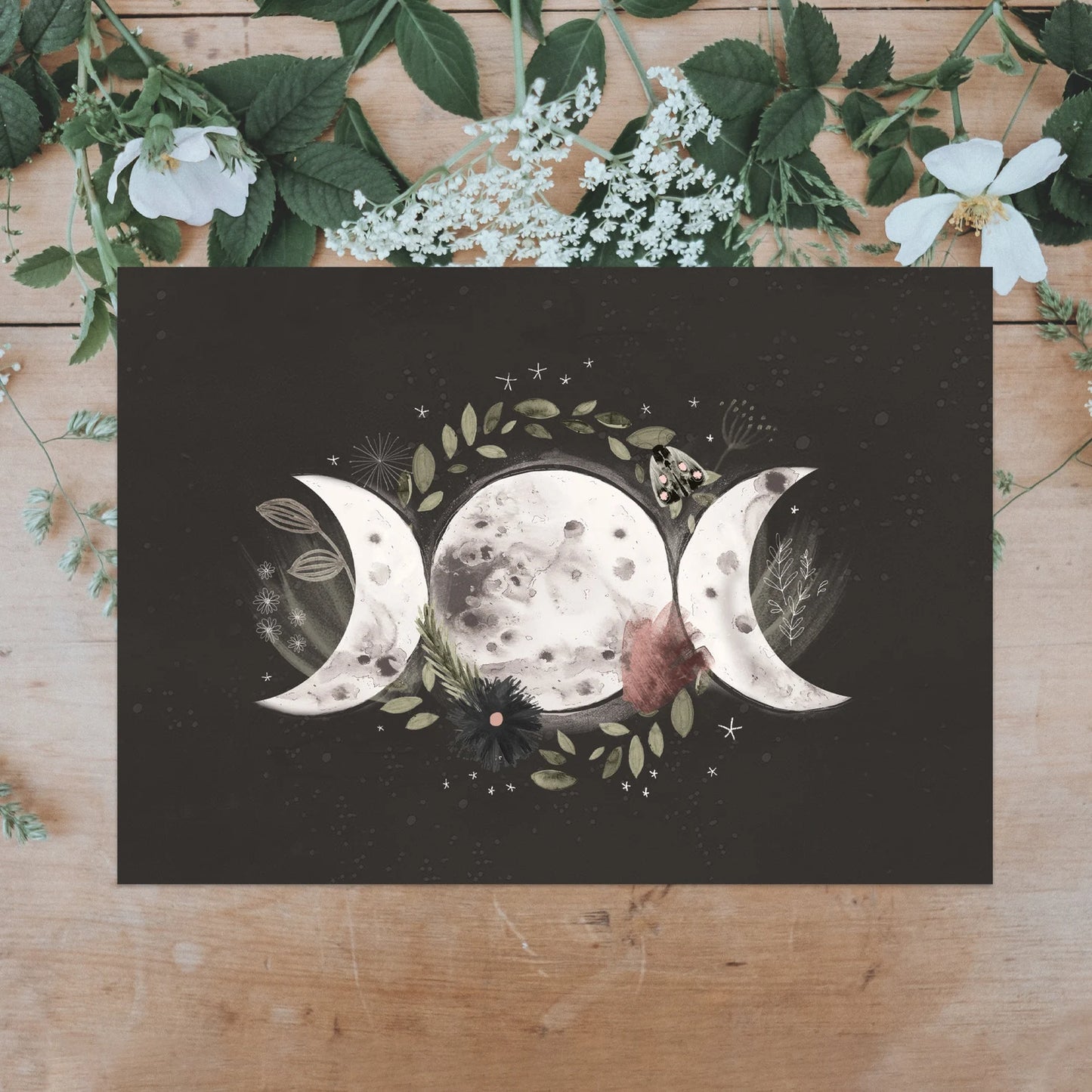 Triple Moon Goddess Print