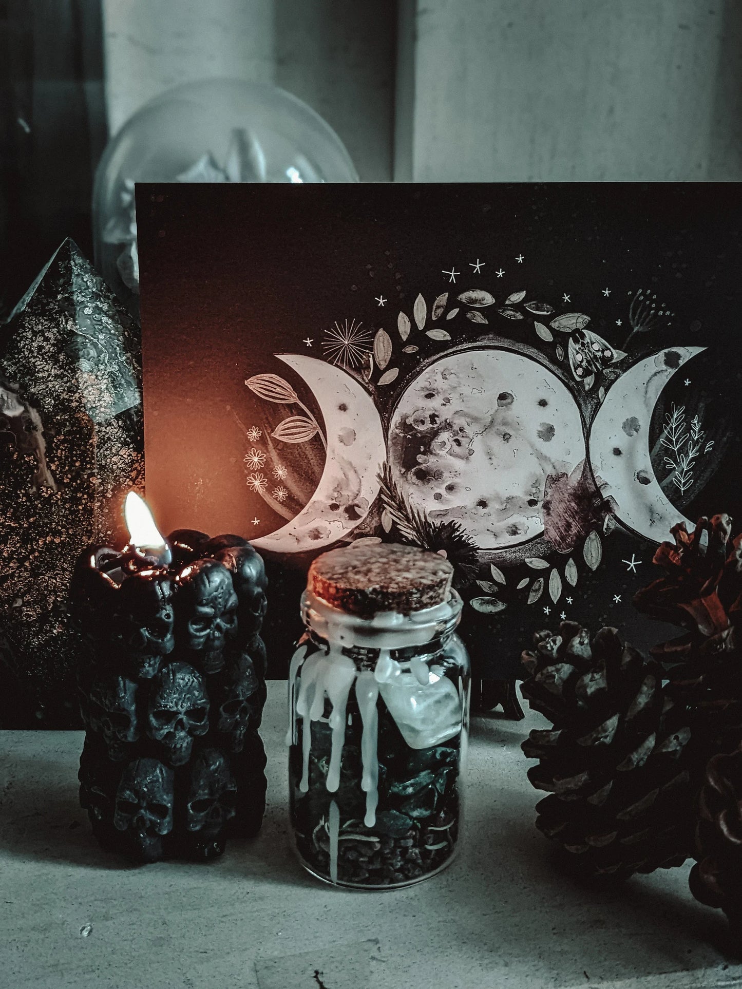 Triple Moon Goddess Print