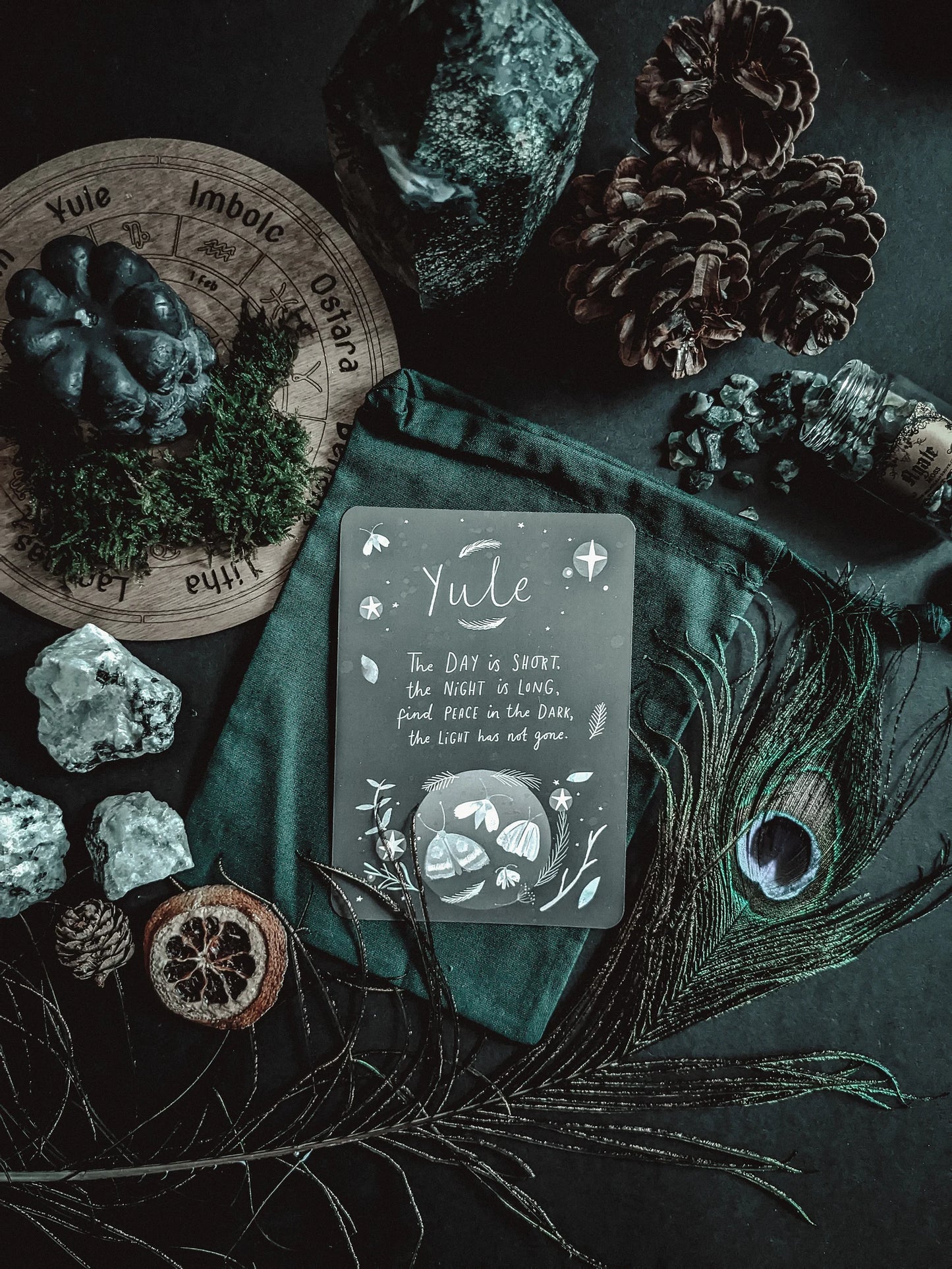 Yule Blessings Art Print Altar Card