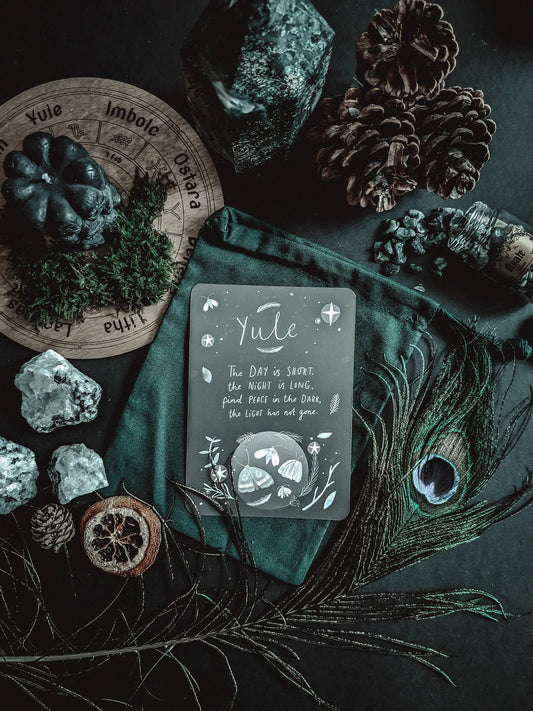 Yule Blessings Art Print Altar Card