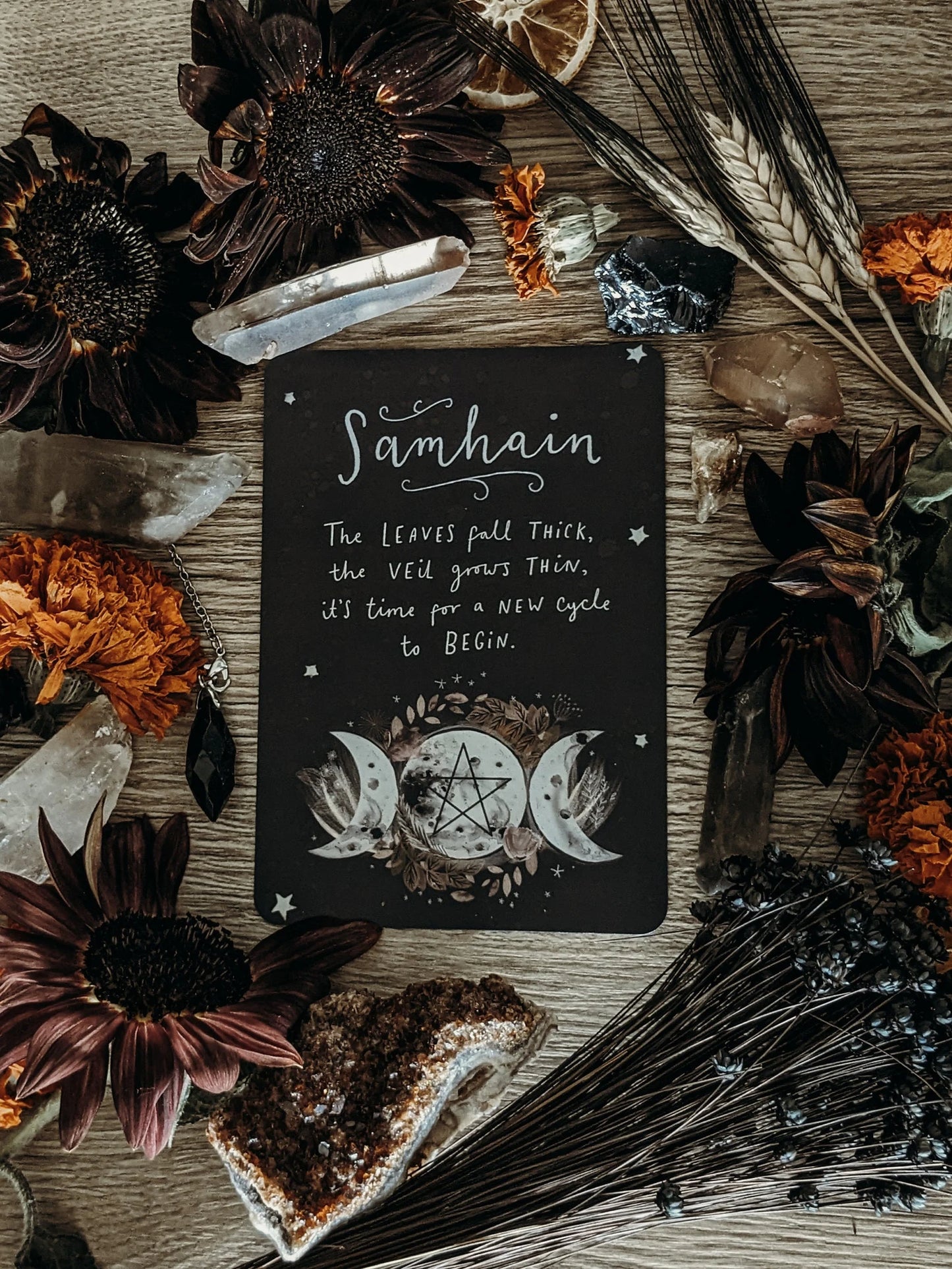 Samhain Blessings Art Print Altar Card
