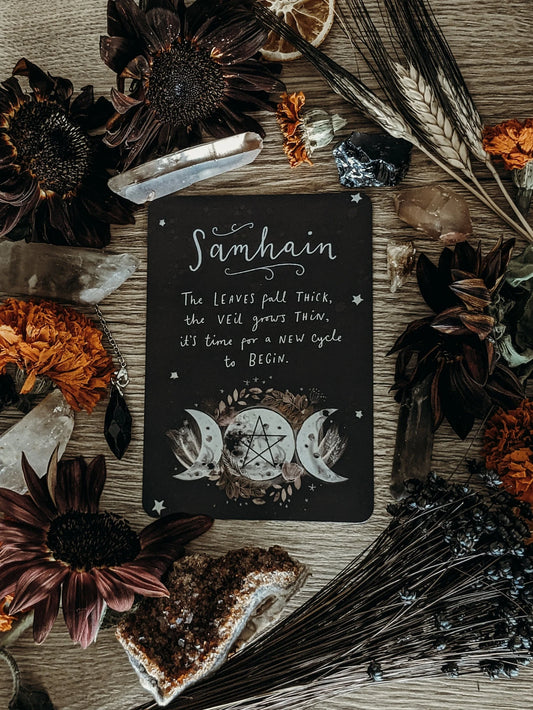 Samhain Blessings Art Print Altar Card