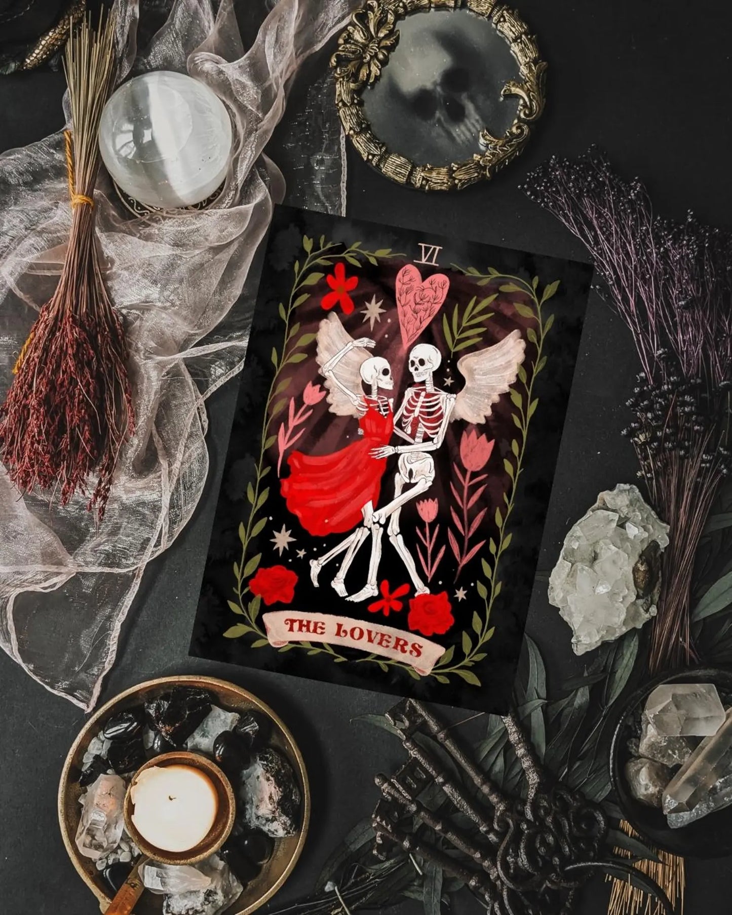 The Lovers Tarot Design A5 Print