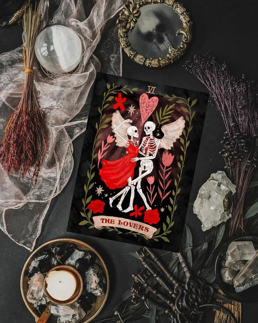 The Lovers Tarot Design A5 Print